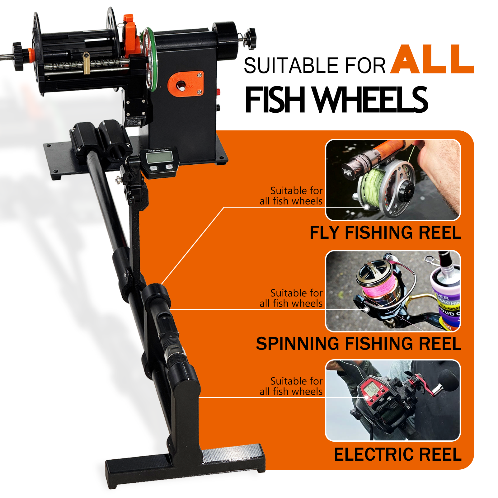 Electric Fishing Line Winder – Automatic Reel Spooler with Adjustable Tension for All Reel Types