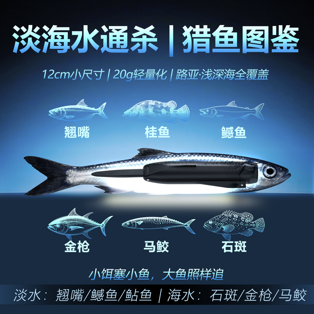力肯智慧擬餌驅動器 – 讓死餌重獲新生，展現栩栩如生的泳姿，水活化設計適用於海水及淡水環境